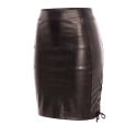 Jupe longue similicuir noir Paloma