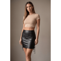 Jupe longue similicuir noir Paloma