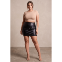Jupe courte similicuir noir Paula