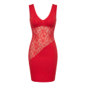 Robe rouge large décollectée - Olivia