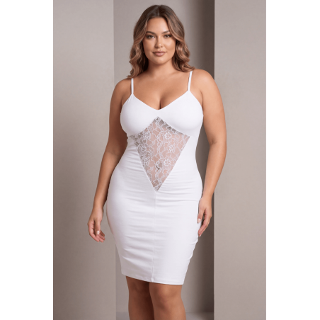 Robe décollectée blanche - Emilia