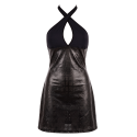 Robe noire similicuir - Margot