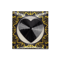 Caches-tétons coeur Métal noir