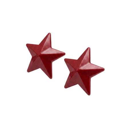 Caches-tétons étoile Métal rouge