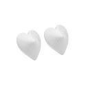 Caches-tétons coeur Métal blanc
