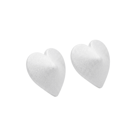 Caches-tétons coeur Métal blanc