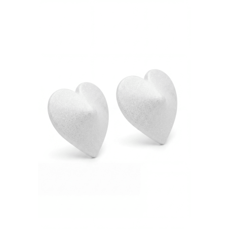 Caches-tétons coeur Métal blanc
