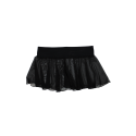 Mini Jupe Résille Transparente Noire Stella BeLily – Coupe Évasée & Ceinture Élastique | Style Lingerie Glamour