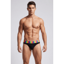 String Homme Noir Ceinture Arc-en-Ciel LookMe