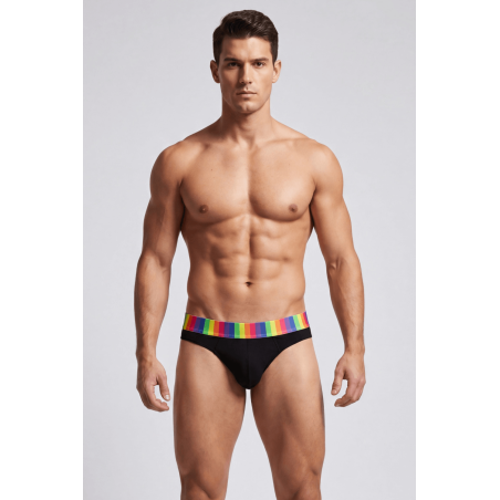 String Homme Noir Ceinture Arc-en-Ciel LookMe