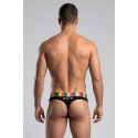 String Homme Noir Ceinture Arc-en-Ciel LookMe