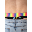 String Homme Noir Ceinture Arc-en-Ciel LookMe