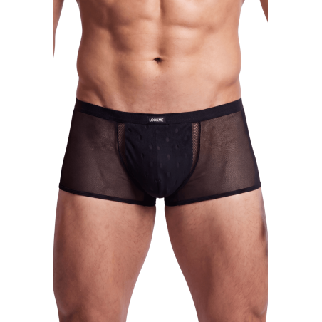 Boxer noir semi opaque 