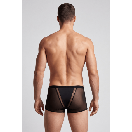 Boxer noir semi opaque 