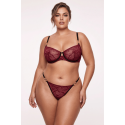 String bordeaux avec anneaux détachables 