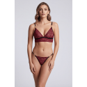 String bordeaux avec anneaux détachables 