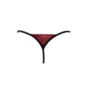 String bordeaux avec anneaux détachables 