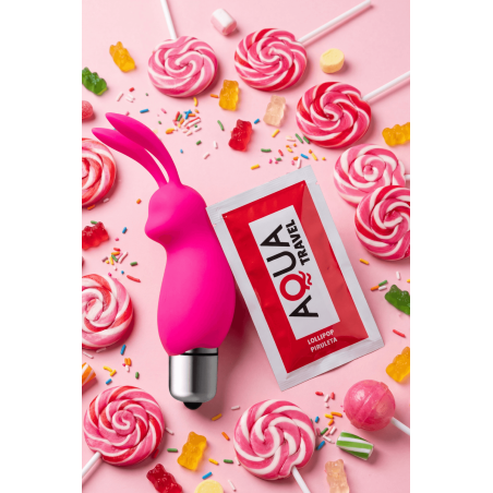 Mini Stimulateur Clitoridien Lapin Rose  1 dosette lubrifiant — Pocket Pleasure