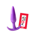 Plug anal violet souple base évasée Pocket Pleasure  1 dosette de lubrifiant