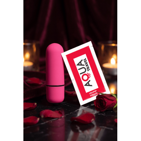 Mini Vibromasseur Bullet Rose  1 dosette lubrifiant — Pocket Pleasure
