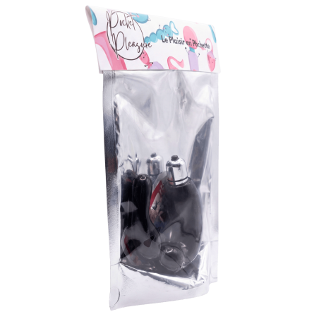 Stimulateur de Prostate Vibrant Noir  1 dosette lubrifiant — Pocket Pleasure