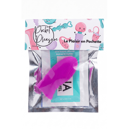 Doigt Chinois Picots Rose Silicone  1 dosette lubrifiant — Pocket Pleasure
