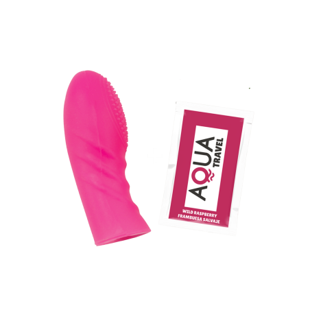 Doigt Chinois Picots Rose Silicone  1 dosette lubrifiant — Pocket Pleasure