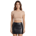 Mini Jupe Simili Cuir Mat Noir Sifia BeLily – Coupe Moulante & Style Minimaliste Sexy