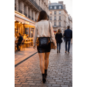 Mini Jupe Simili Cuir Mat Noir Sifia BeLily – Coupe Moulante & Style Minimaliste Sexy