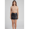 Mini Jupe Simili Cuir Mat Noir Sifia BeLily – Coupe Moulante & Style Minimaliste Sexy