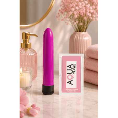 Vibromasseur rose violet 17.5 cm