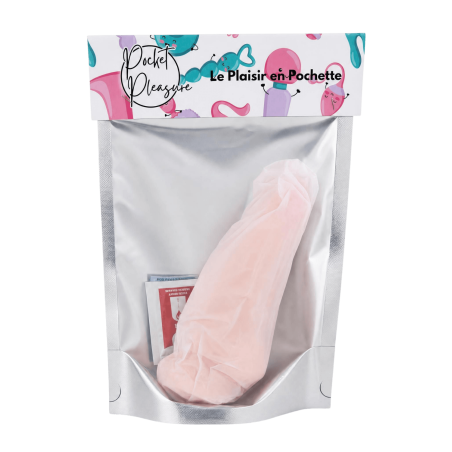 Gode Réaliste Ventouse Pocket Pleasure – 13 cm + Dosette Lubrifiant Offerte