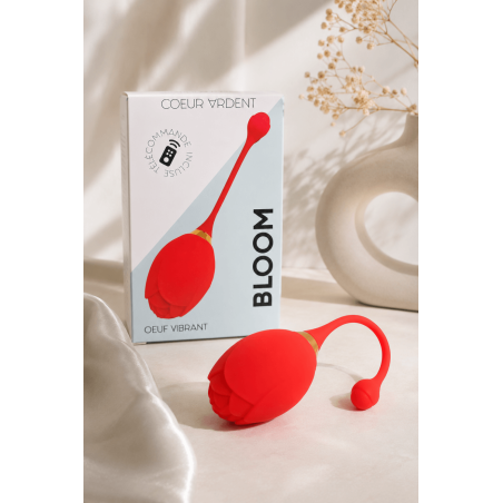 BLOOM — Oeuf Vibrant Télécommandé 10 Modes |Coeur Ardent