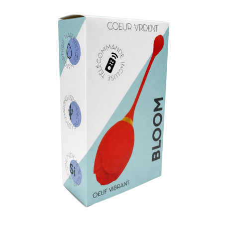 BLOOM — Oeuf Vibrant Télécommandé 10 Modes |Coeur Ardent
