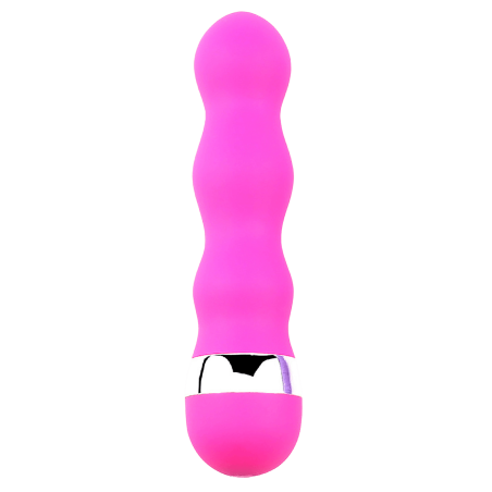 Mini Vibromasseur rose ondulés Pocket Pleasure  1 dosette de lubrifiant