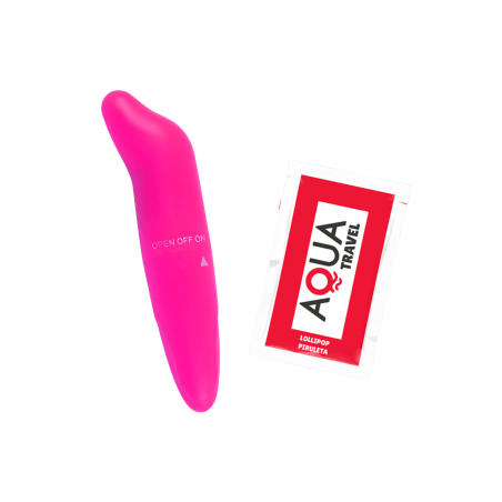 Vibromasseur Tête Incurvée Rose  1 dosette de lubrifiant — Pocket Pleasure