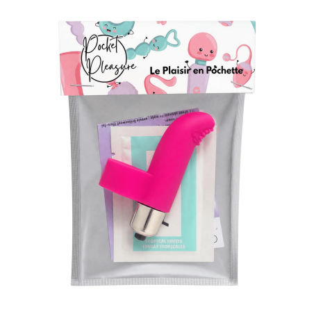 Doigt Chinois Vibrant Picots Rose  1 dosette de lubrifiant — Pocket Pleasure