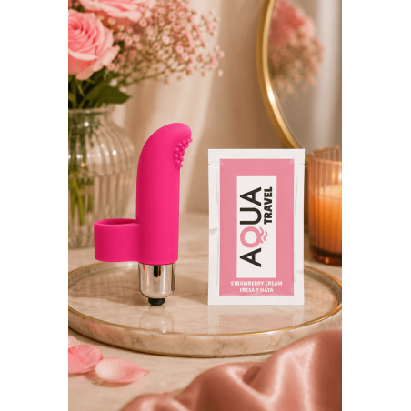 Doigt Chinois Vibrant Picots Rose  1 dosette de lubrifiant — Pocket Pleasure