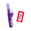 Vibromasseur Rabbit Violet Rotation  Vibration 36 Modes  1 dosette de lubrifiant — Pocket Pleasure