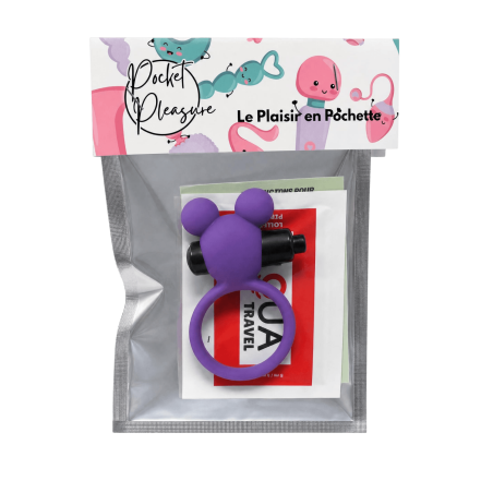Anneau Vibrant Ourson Violet  1 dosette de lubrifiant — Pocket Pleasure