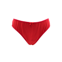 Culotte Rouge Dentelle Florale & Nœud Satin — Taille Unique S au XL