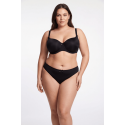 Culotte Noire Melania Dentelle Florale & Nœud Satin — Taille Unique S au XL