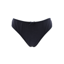 Culotte Noire Melania Dentelle Florale & Nœud Satin — Taille Unique S au XL